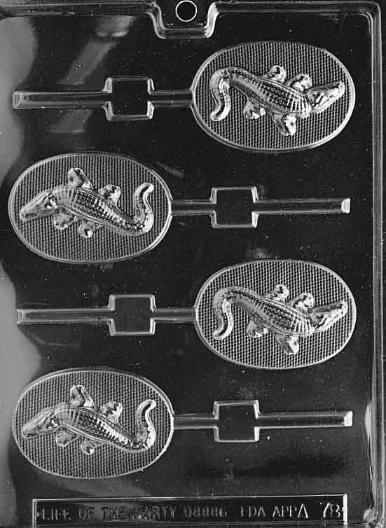 ALLIGATOR LOLLY Animal Sucker Chocolate Candy Mold