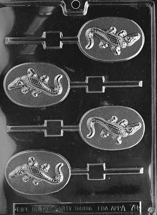 ALLIGATOR LOLLY Animal Sucker Chocolate Candy Mold Craft Supply