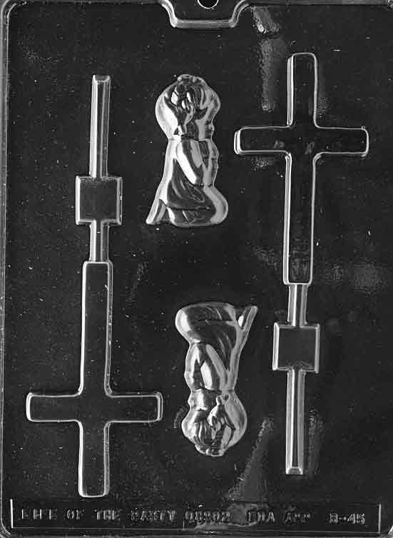 GIRL CHRISTENING LOLLY Baby Sucker Chocolate Candy Mold