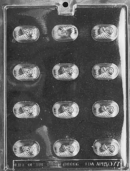 OVAL SWIRL TRADITIONAL Chocolate Candy Mold