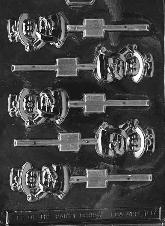 SMALL SNOWMAN With HAT Lolly Christmas Sucker Chocolate Candy Mold