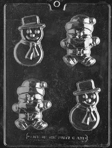 SNOWMAN AND SANTA Christmas Chocolate Candy Mold