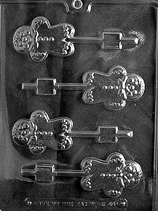 GINGERBREAD MAN Lolly Christmas Sucker Chocolate Candy Mold