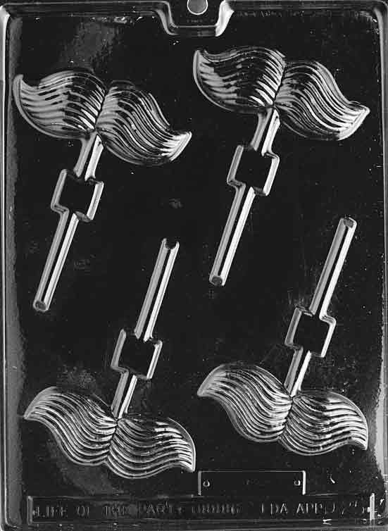 MUSTACHE Lolly Sucker Chocolate Candy Mold LOP-D025