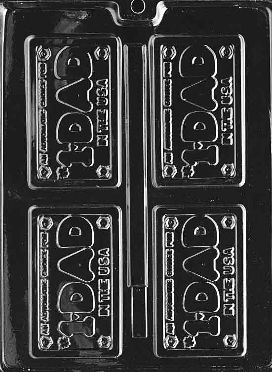 DAD LICENSE PLATE Chocolate Candy Mold