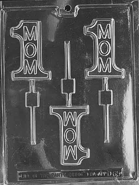 MOM #1 Lolly Sucker Chocolate Candy Mold