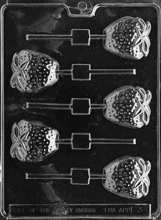 STRAWBERRY LOLLY Sucker Chocolate Candy Mold