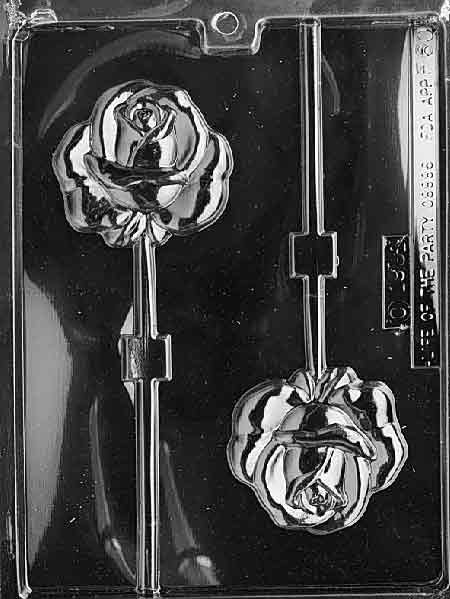 ROSE LOLLY Sucker Chocolate Candy Mold