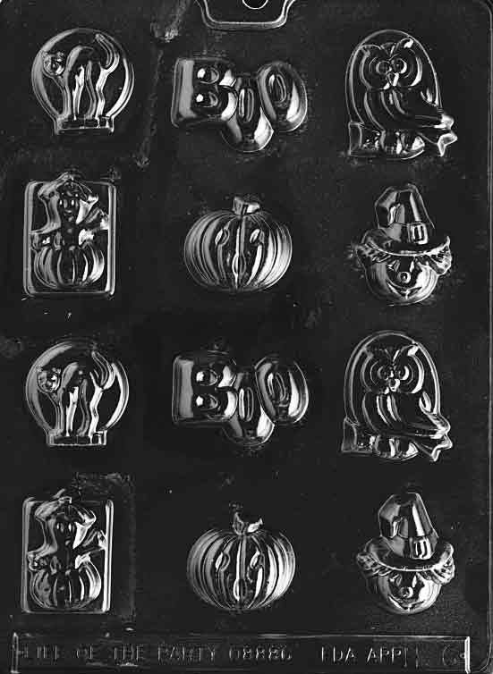 ASSORTED WITH BOO Halloween Chocolate Candy Mold