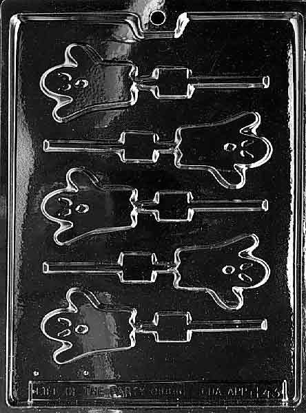 SMALL GHOST LOLLY Halloween Sucker Chocolate Candy Mold