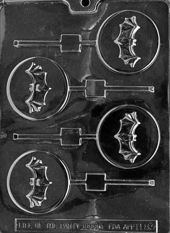 BAT ON MOON Lolly Halloween Sucker Chocolate Candy Mold