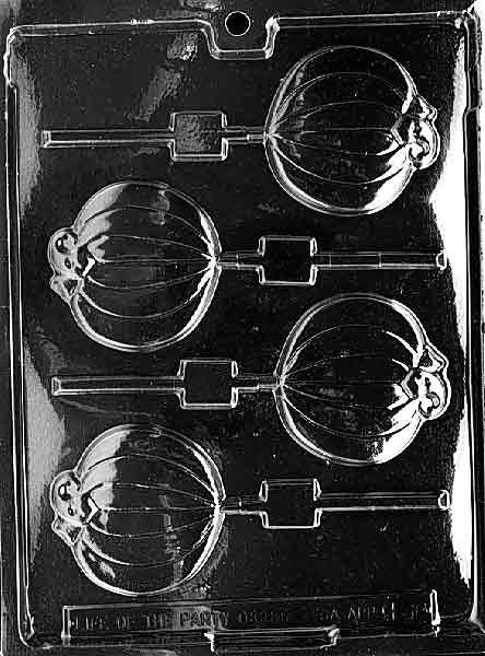 PLAIN PUMPKIN LOLLY Halloween Sucker Chocolate Candy Mold