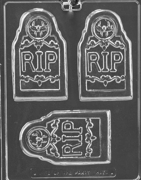 RIP TOMBSTONE BAR Halloween Chocolate Candy Mold