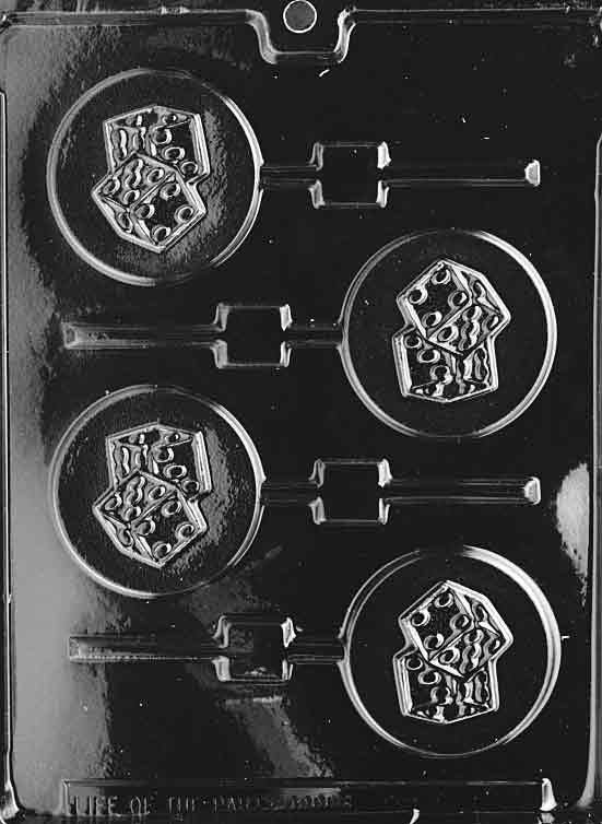 DICE LOLLY Sucker Chocolate Candy Mold