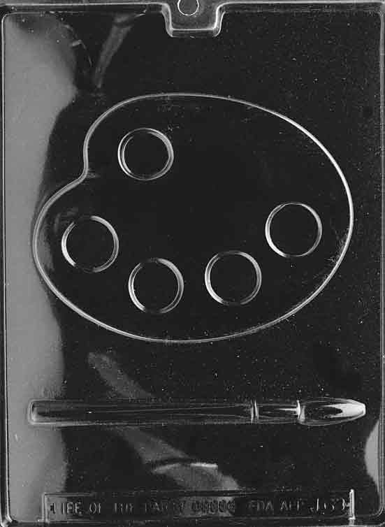 PALETTE And BRUSH PAINT Chocolate Candy Mold