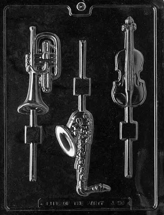 MUSICAL INSTRUMENTS LOLLY Sucker Chocolate Candy Mold