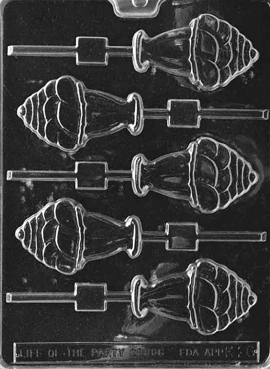 ICE CREAM SUNDAE Lolly Sucker Chocolate Candy Mold