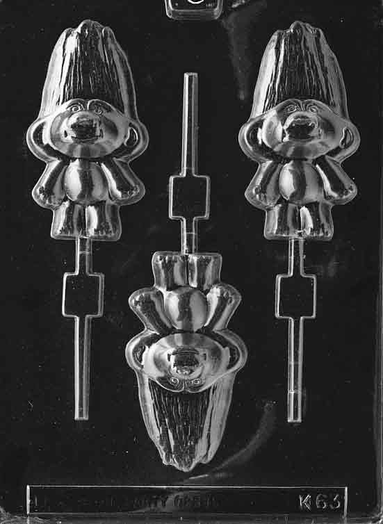 TROLL LOLLY Sucker Chocolate Candy Mold Craft Supply