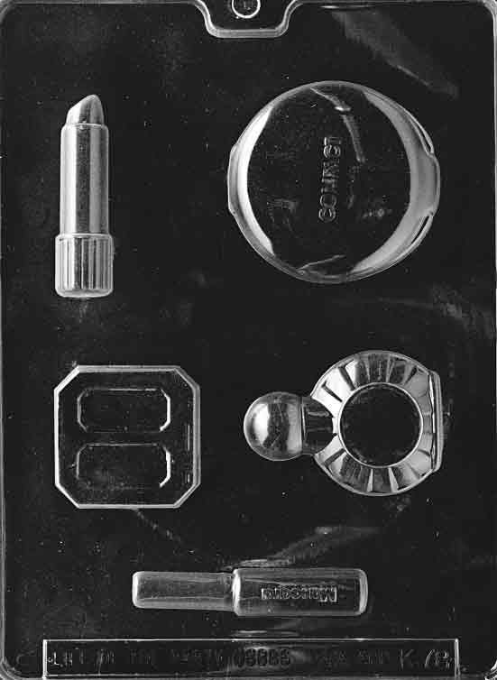 COSMETICS LIPSTICK MIRROR Chocolate Candy Mold
