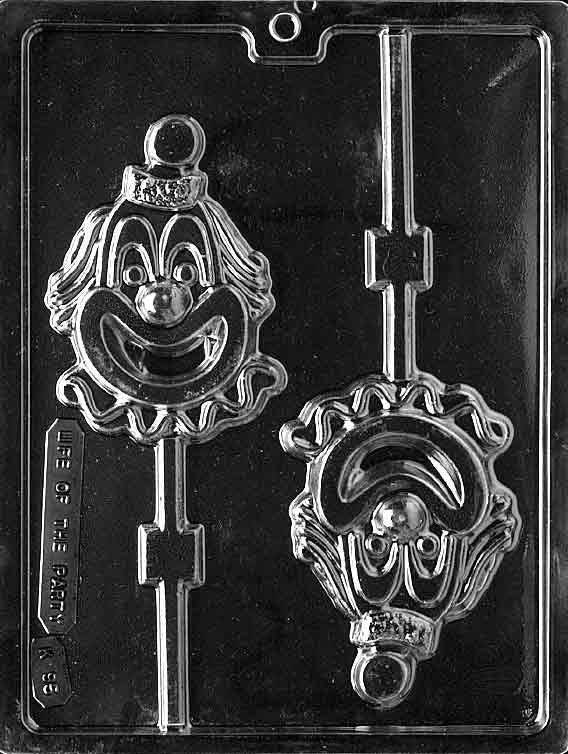 CLOWN LOLLY Sucker Chocolate Candy Mold