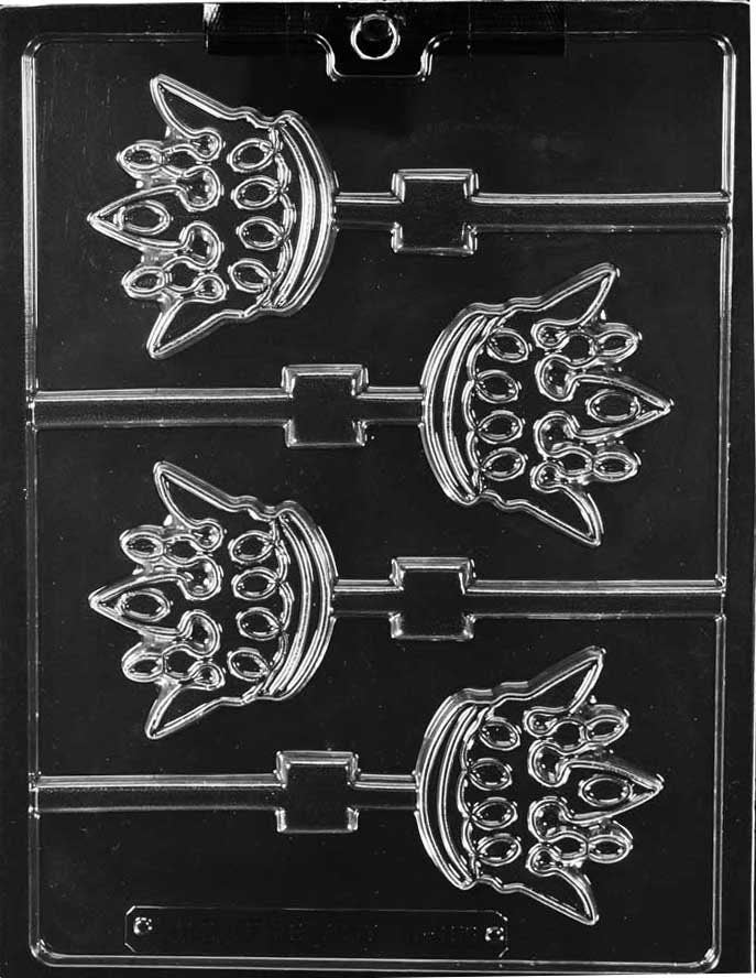CROWN LOLLY Sucker Chocolate Candy Mold