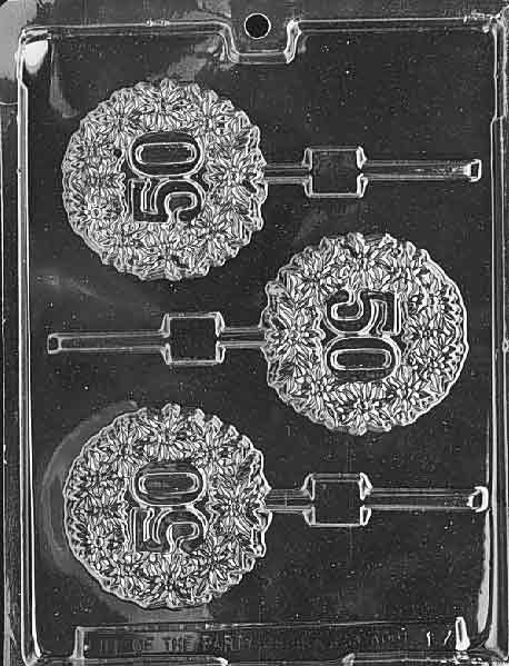 50TH ANNIVERSARY LOLLY Sucker Chocolate Candy Mold Craft Supply