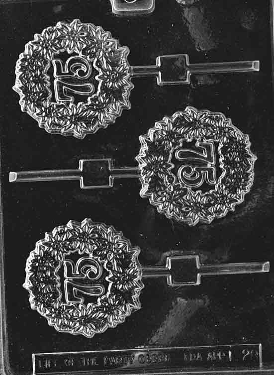 75TH ANNIVERSARY LOLLY Sucker Chocolate Candy Mold