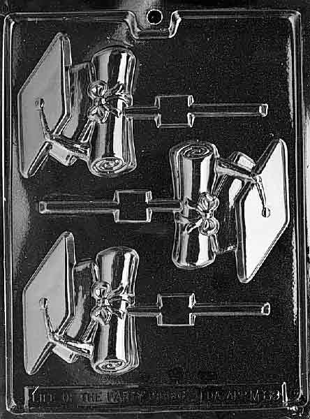 CAP & DIPLOMA LOLLY Sucker Chocolate Candy Mold