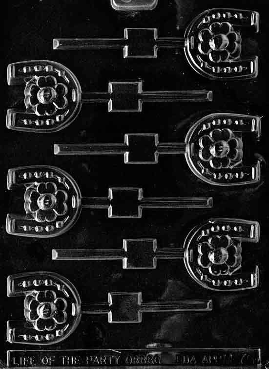 HORSESHOE LOLLY Sucker Chocolate Candy Mold