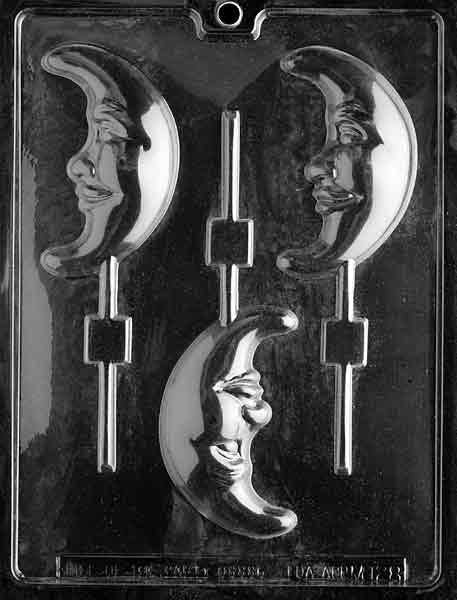 CRESCENT MOON LOLLY Sucker Chocolate Candy Mold Craft Supply