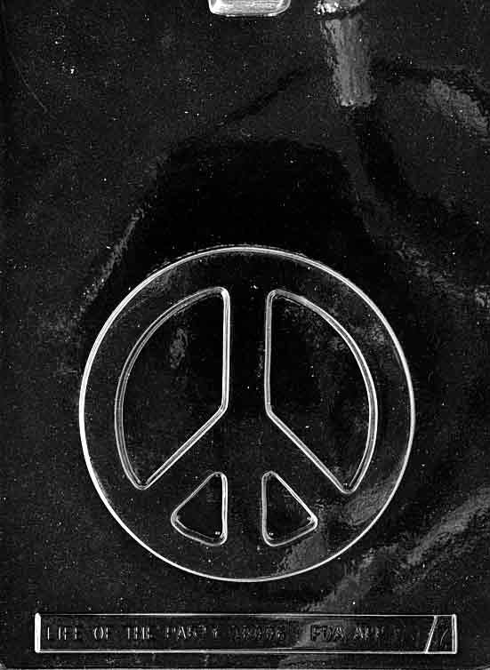 LARGE PEACE SIGN Chocolate Candy Mold