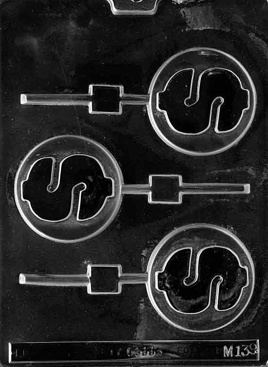 DOLLAR SIGN LOLLY Sucker Chocolate Candy Mold