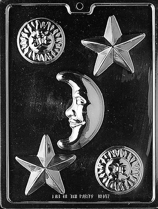 CELESTIAL ASSORTMENT Chocolate Candy Mold - Star Moon