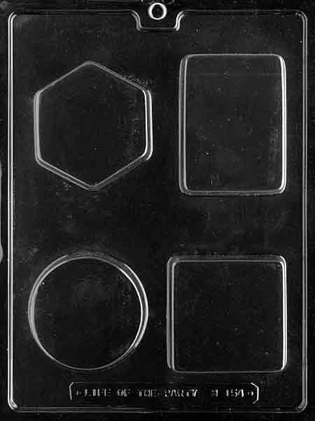 4 SHAPE SOAP BARS Chocolate Candy Mold