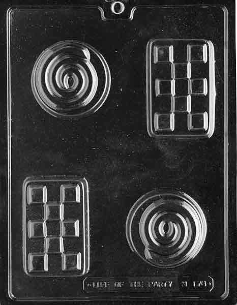 CHECKERBOARD SWIRL BAR Chocolate Candy Mold