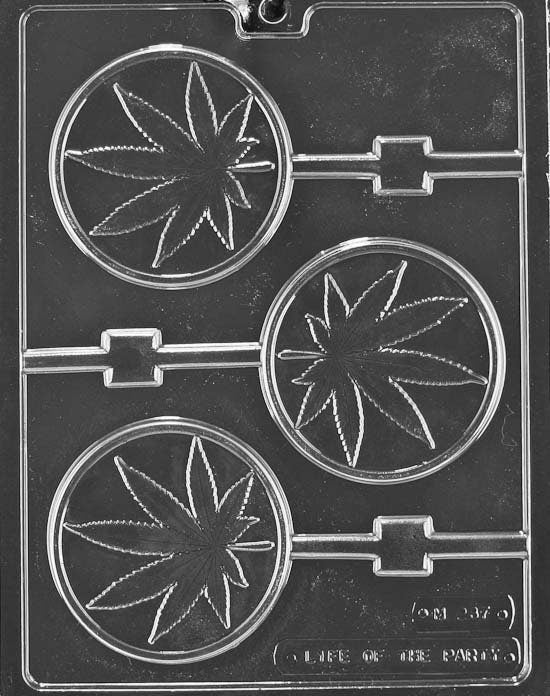 WEED LEAF LOLLY Sucker Chocolate Candy Mold