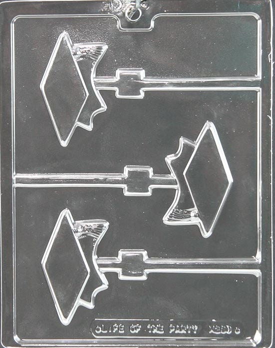 GRADUATION CAP LOLLY Chocolate Candy Mold
