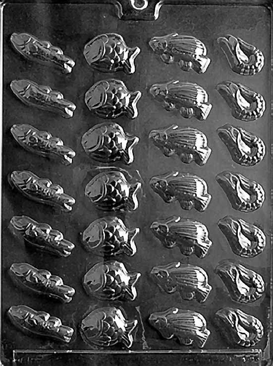 FISH ASSORTMENT Chocolate Candy Mold