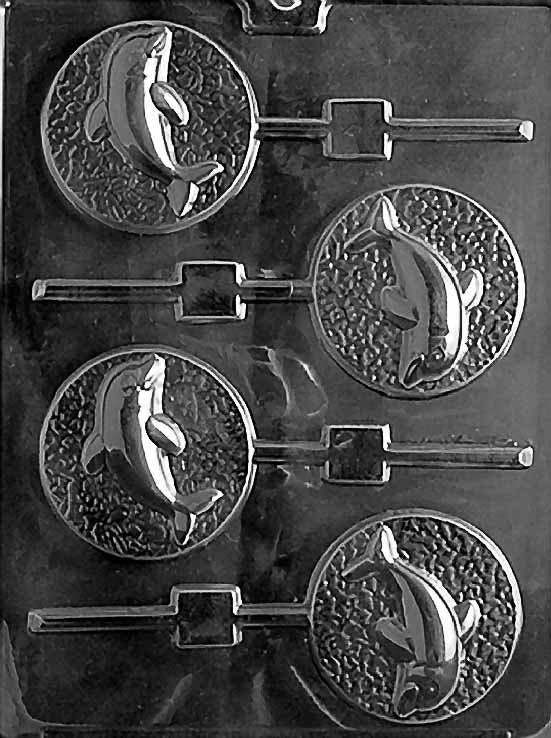 DOLPHIN LOLLY Sucker Chocolate Candy Mold Craft Supply