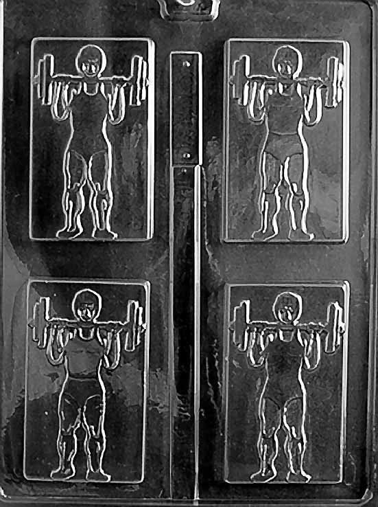 WEIGHT LIFTER Chocolate Candy Mold Craft Supply