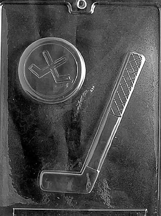 HOCKEY STICK And PUCK Chocolate Candy Mold
