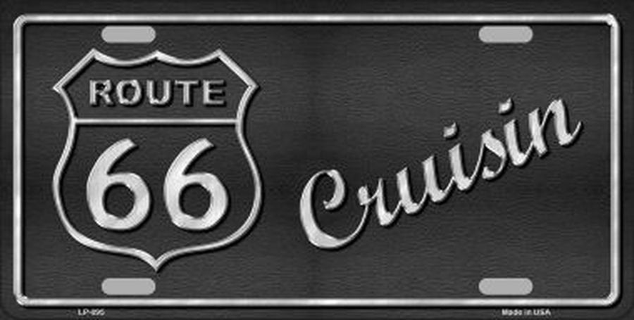 ROUTE 66 CRUISIN Metal License Plate Craft Supply