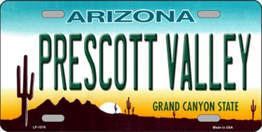 PRESCOTT VALLEY ARIZONA State Background Metal License Plate