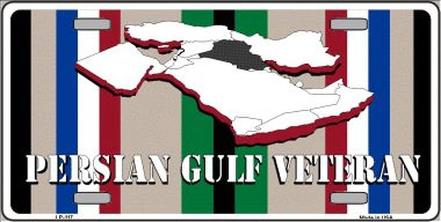 PERSIAN GULF VETERAN Metal License Plate Craft Supply