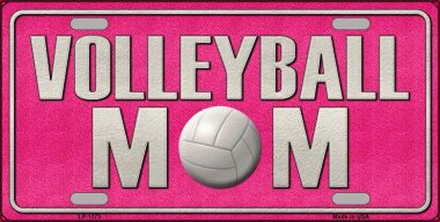 VOLLEYBALL MOM Metal License Plate