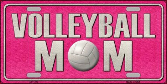 VOLLEYBALL MOM Metal License Plate