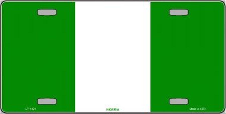NIGERIA FLAG Metal License Plate