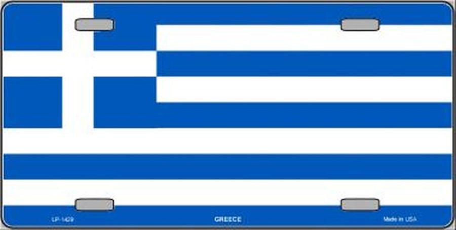 GREECE FLAG Metal License Plate