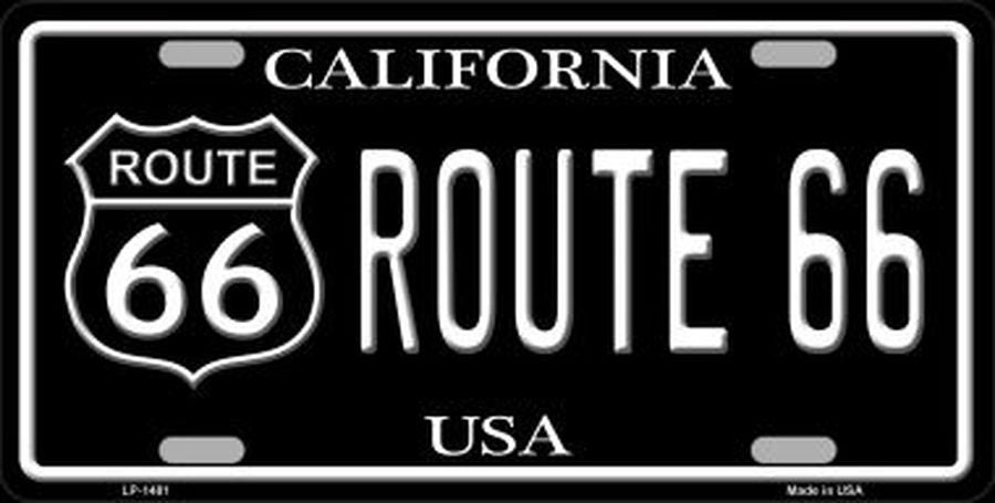 ROUTE 66 California Metal License Plate