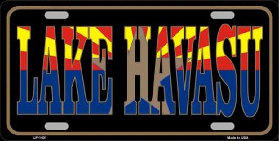 LAKE HAVASU ARIZONA Flag Metal License Plate